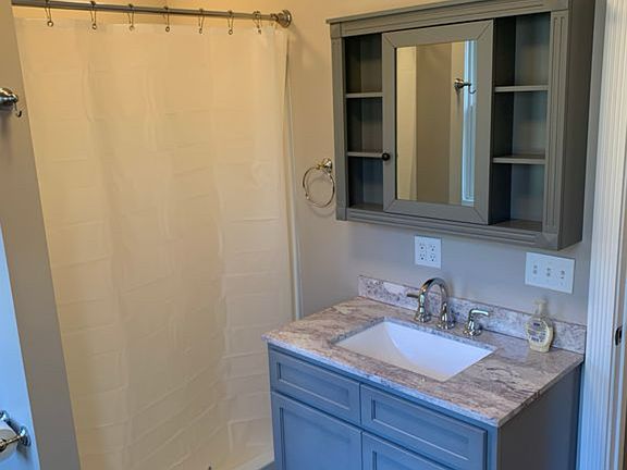 First floor full bath with shower.