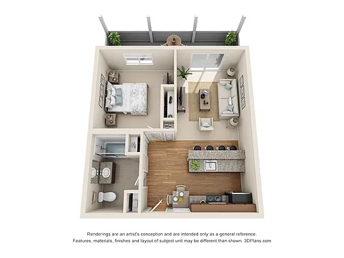 Floor plan One Bedroom