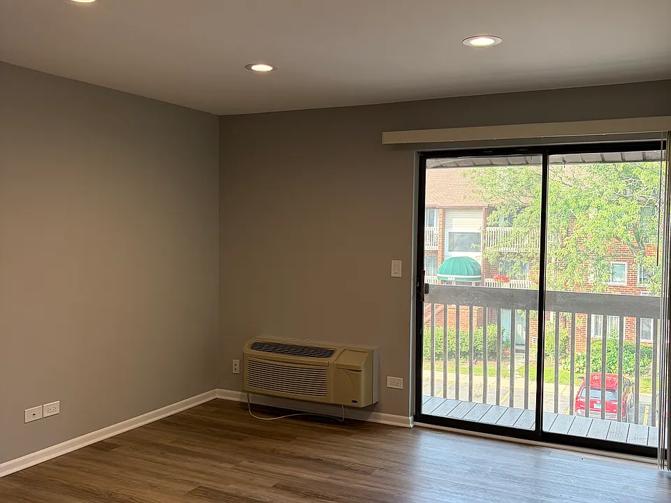 Living room showing the balcony
