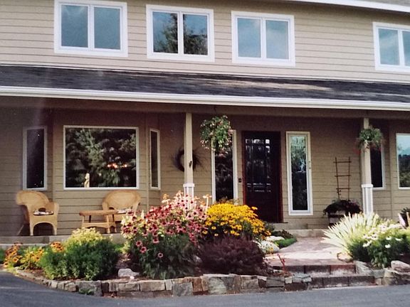 house with flowers