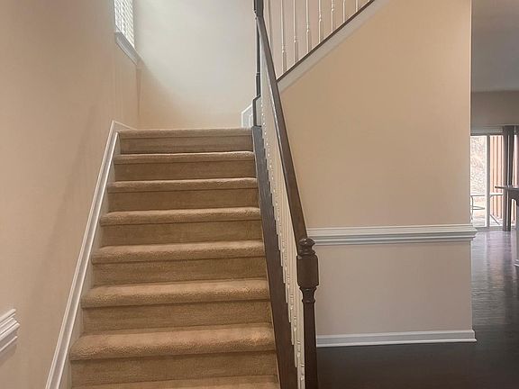 Carpeted stairs