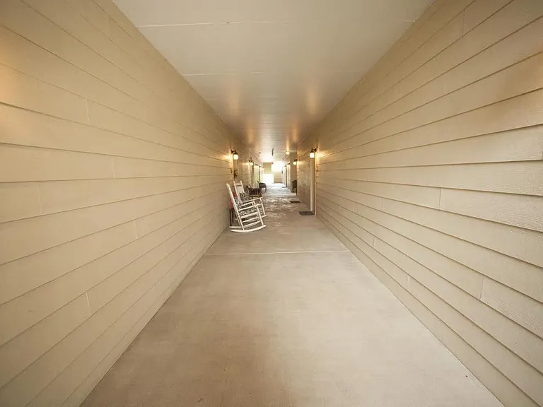 Walk way to unit door