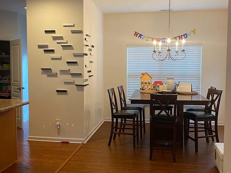 Dining room with furniture. Furniture not included