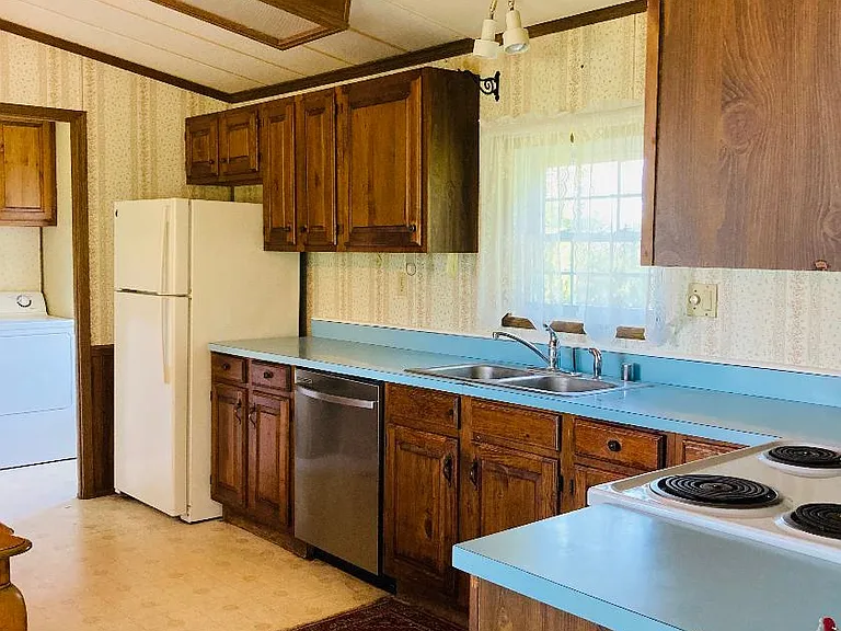 Kitchen with Laundry Area Off Kitchen