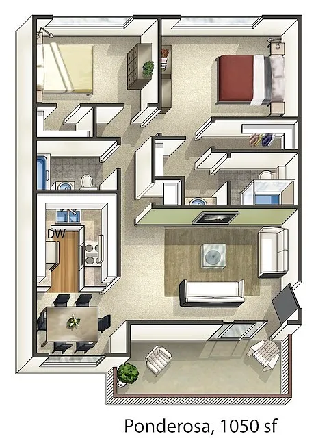 Floor plan Ponderosa
