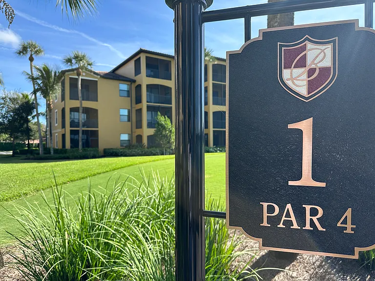 Condo is located just yards from 1st hole tee box