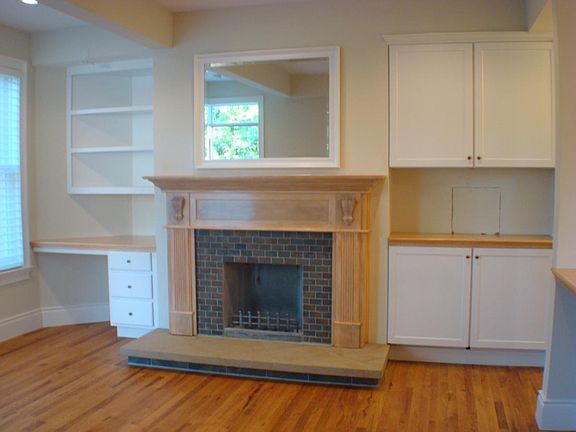 Log burning FP & built-in desk