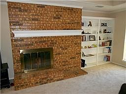 Fireplace and builtin shelvi