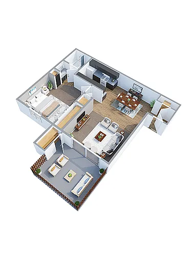 Floor plan One Bedroom