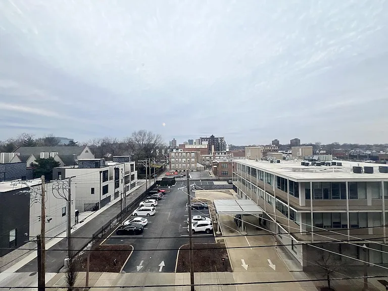 Western views of Central West End from fifth floor windows.