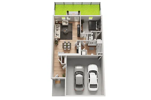 Floor plan The Haven with Fenced Yard