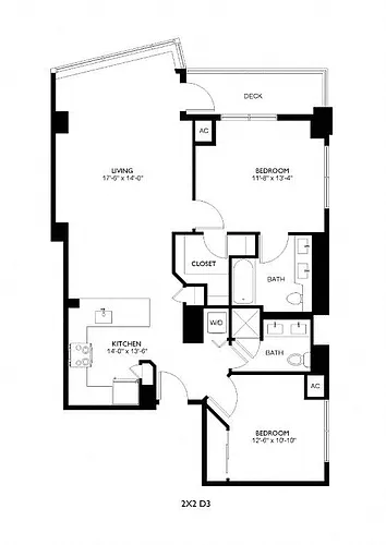 Floor plan 2X2 D3