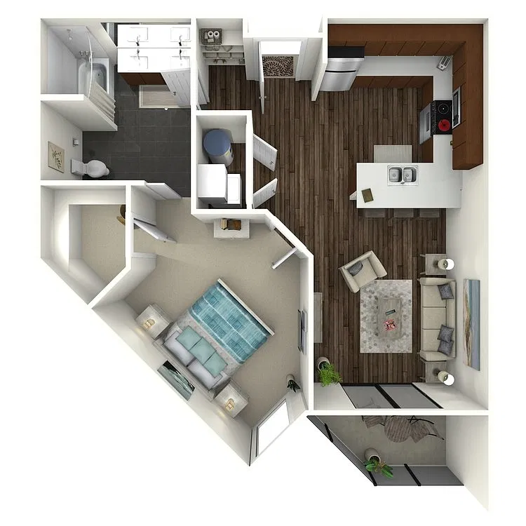 Floor plan 1B4 MIDTOWN SELECT
