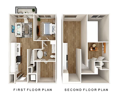 Floor plan 1 Bed 1 Bath Loft