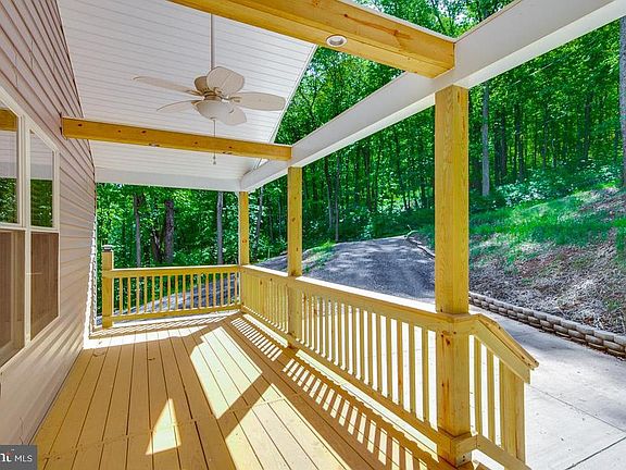 Front Porch with Beamed Cathedral Ceiling