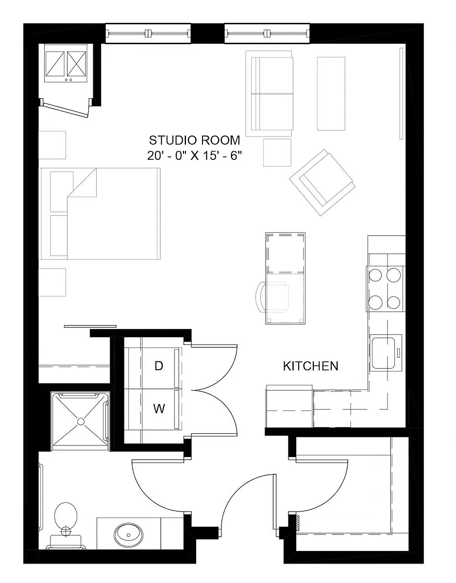 Floor plan The Whitney A (A2A)