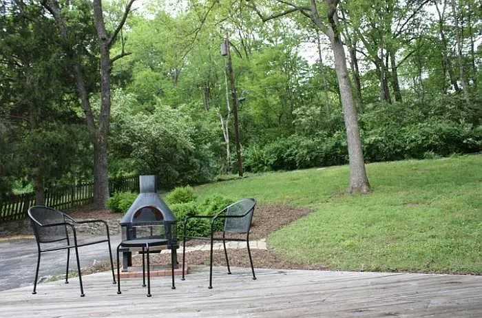 Large, private backyard.
