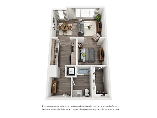 Floor plan JR 1 Bedroom A5