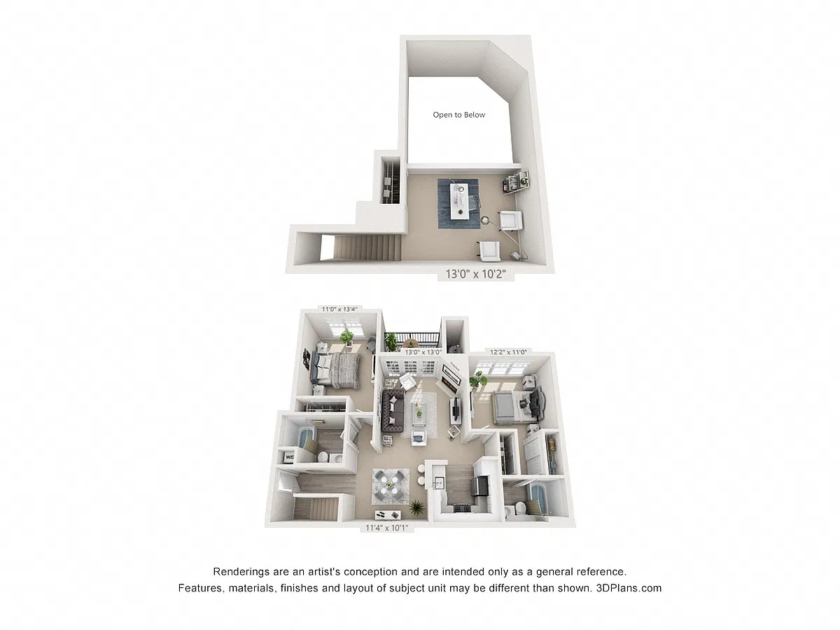 Floor plan Jefferson Loft - Renovated