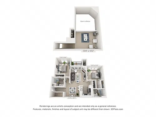 Floor plan Jefferson Loft - Renovated