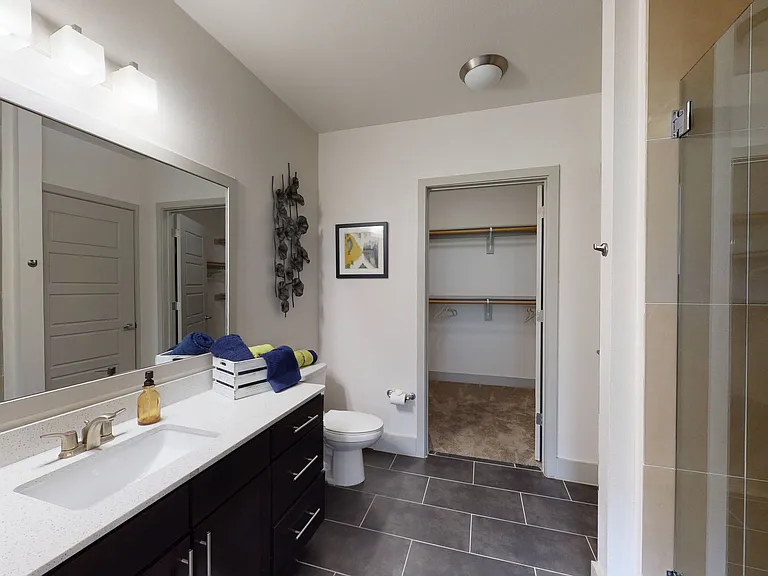 Bathroom with Built-In Closet
