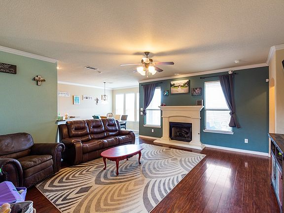 living room with fireplace 