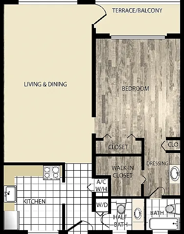 Phase 1 | Hibiscus | 1 bedroom, 1.5 bath Phase 1 | Hibiscus | 1 bedroom, 1.5 bath