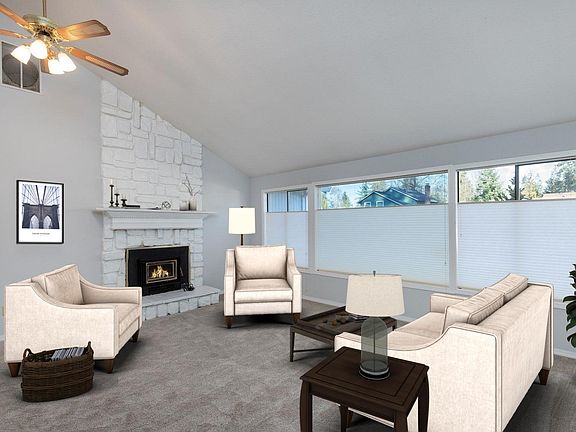 Big windows with top down blinds for privacy