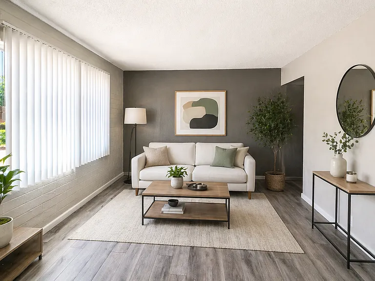 Modern Living room with accent wall