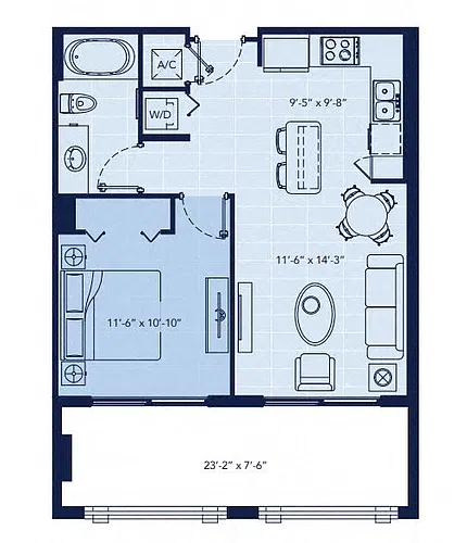 Floor plan Bahia - North Tower