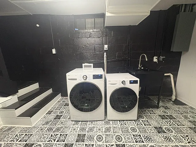 Washer and Dryer in finished basement