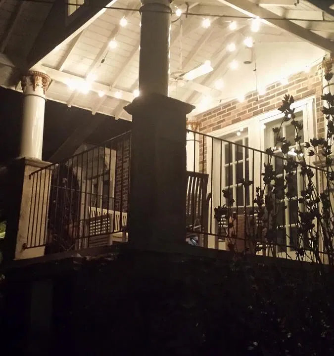 terrace at night