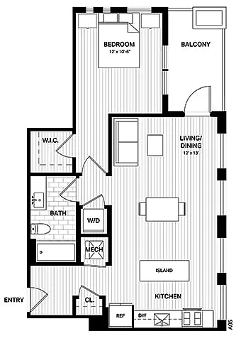 Floor plan A13A