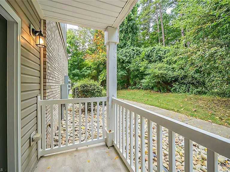 Patio overlooking trees