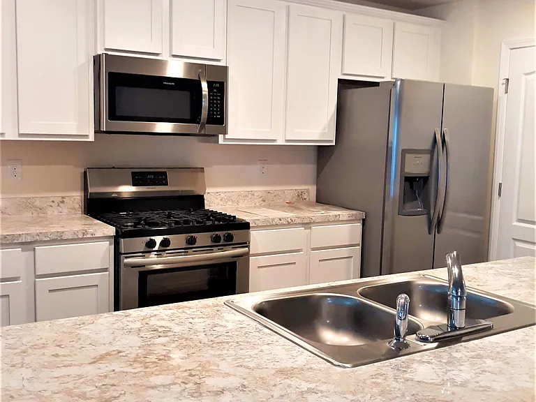 Stainless steel kitchen appliances