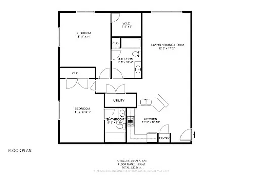 Floor plan Two Bedroom