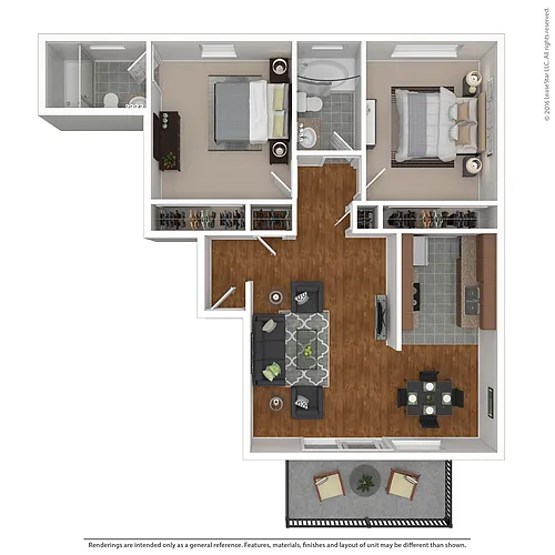 Floor plan 2x2 - Miramar