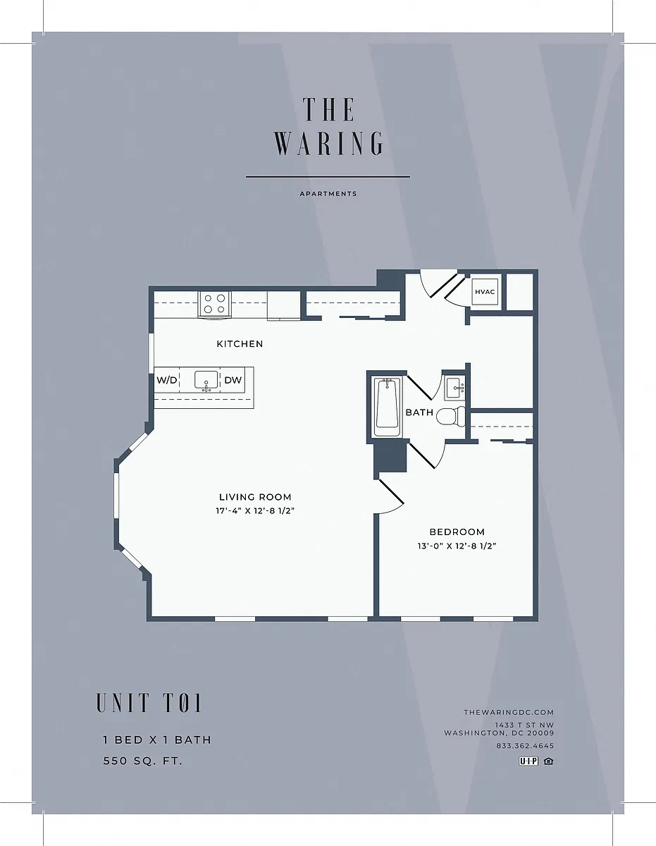 Floor plan 1 Bed 1 Bath