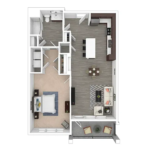 Floor plan 1x1-891
