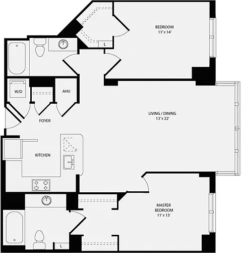 Floor plan 2 Bedrooms N