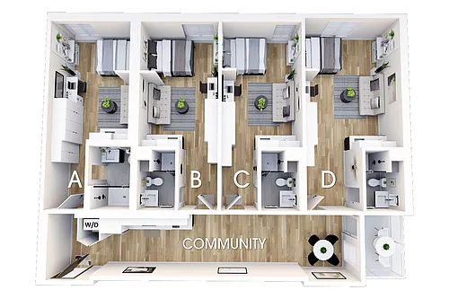 Floor plan Coliving Plan 3