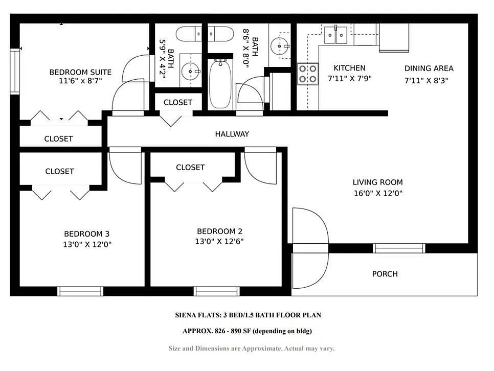 Floor plan 3 Bedroom