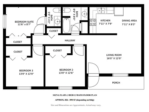 Floor plan 3 Bedroom