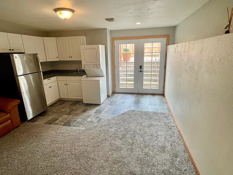 entrance and kitchen area