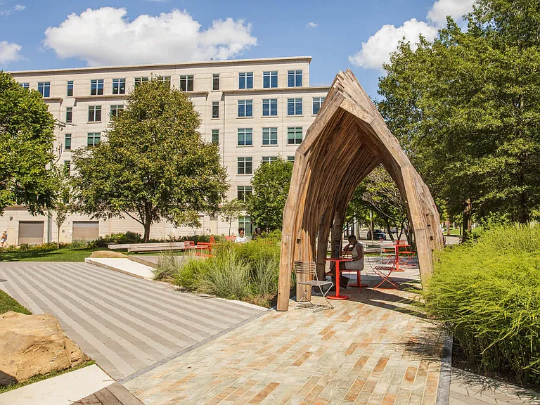 Enjoy Virginia Square's quiet atmosphere and unique outdoor spaces.