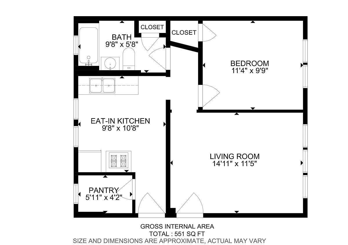 Floor plan One Bedroom
