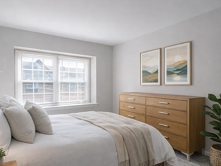 Serene and minimalist bedroom design