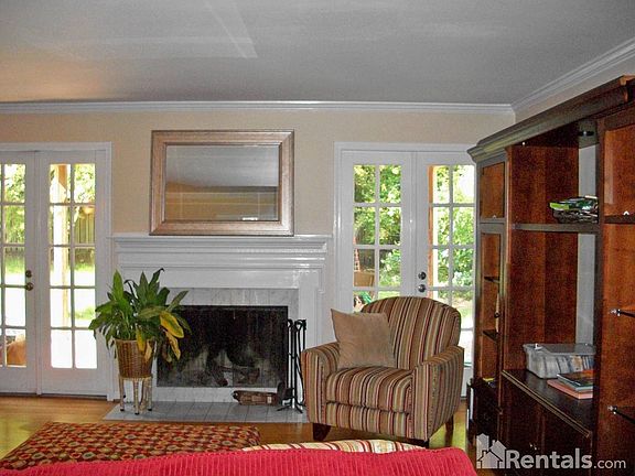 The dean features a fireplace.