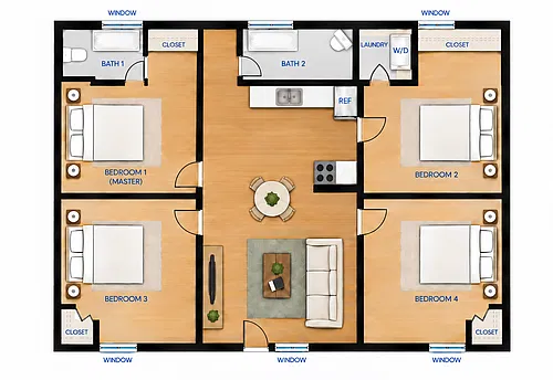 Floor plan 4 X 2