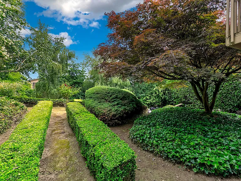 Beautifully landscaped lot.